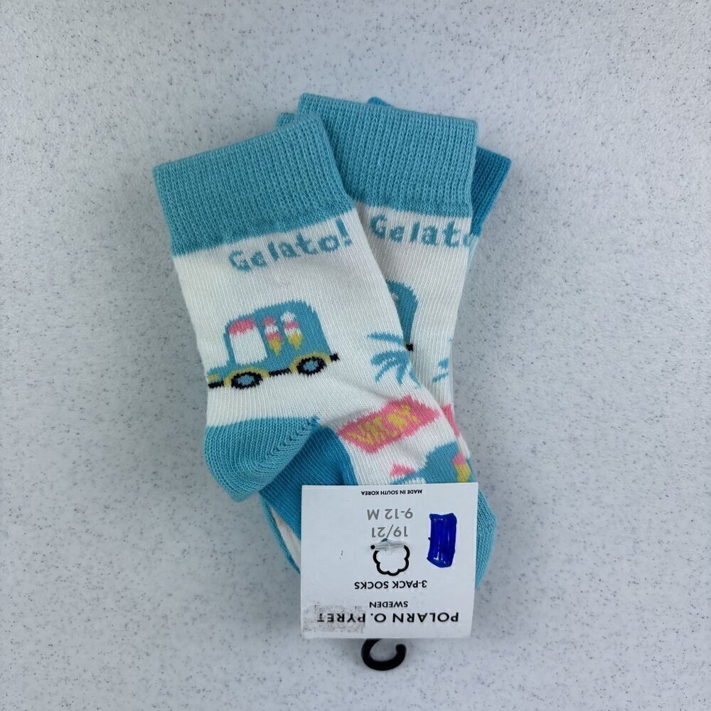 Polarn O. Pyret Summer Socks 3-Pack NWT 9-12M